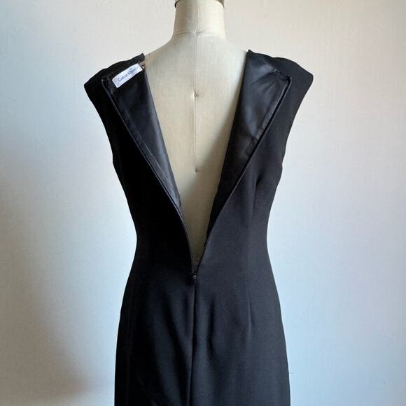 CALVIN KLEIN Black Sleeveless Dress w/ Pleated Skirt - Picture 6 of 8